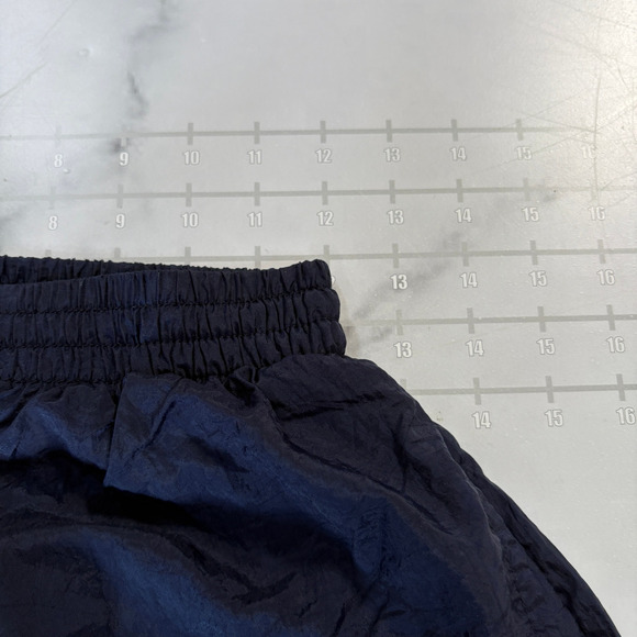 Vintage Brooks Windbreaker Pants Womens L Blue Loose 90s Ankle Zip Jogging - Picture 8 of 9